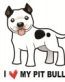 i love my pitbull cute sticker
