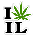 I Marijuana Illinois Sticker