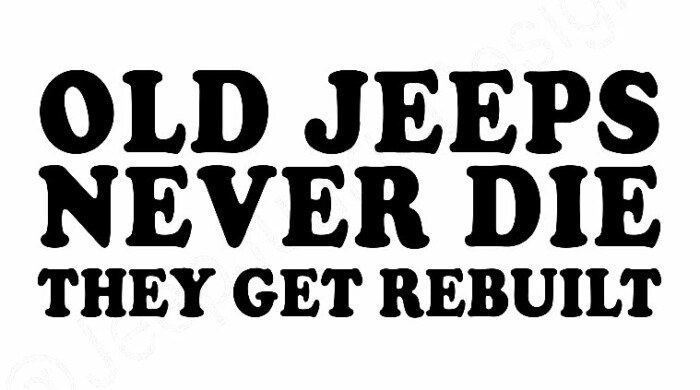 JEEPS GET REBUILT DECAL