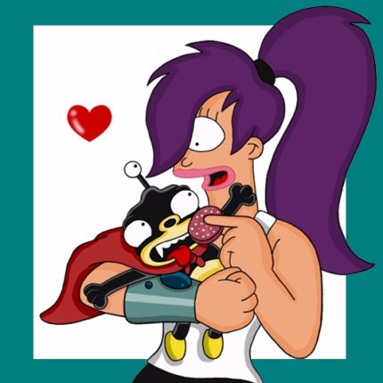 Leela and Nibbler Sticker