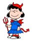 lucy peanut-clipart-halloween-LUCY SHE DEVIL STICKER