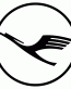 Lufthansa Black and White Circular Logo Sticker