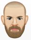 man bald beard emoji