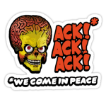 Mars Attacks Alien Car Sticker 6