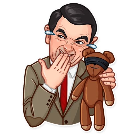 mr bean show funny car sticker 1