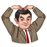 mr bean show funny car sticker 21