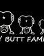My Butt Family Window Decal