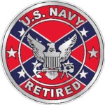 NAVY RETIRED flag rebel