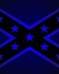 Neon Blue Rebel flag sticker