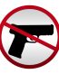 NO GUN ROUND STICKER 3