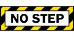 NO STEP AIRCRAFT STICKER