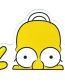 PEEKING HOMER funny cartoon sticker 2