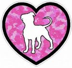 PITBULL HEART STICKER FILLS camo pink