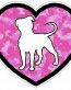 PITBULL HEART STICKER FILLS camo pink