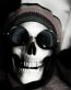 rasta skull sticker