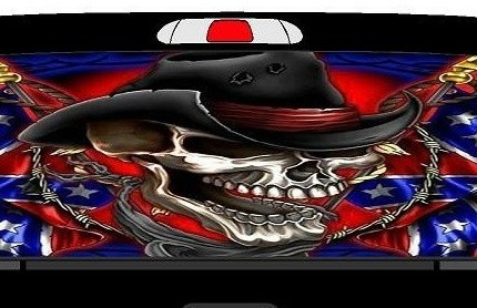 RWG rebel flag cowboy skull rear window see thru graphic