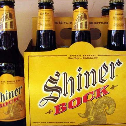 Shiner Bock Bottle and Six Pack Sticker