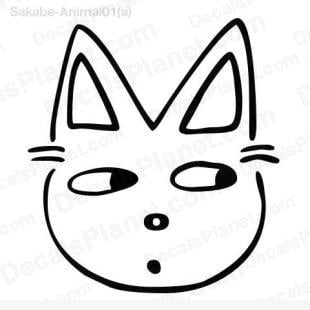 Sneaky Cat Head Decal - Pro Sport Stickers