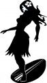 Surfer Girl Vinyl Car Decal