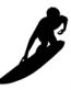 Surfer on Board Vinyl Decal