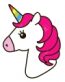UNICORN BABY RAINBOW PINK MANE STICKER