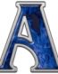 BLUE Flame Letters & Numbers