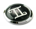 Zodiac Gemini 3D Adhesive Chrome Auto Emblem