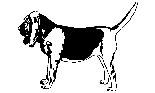 044 St Hubert Blood Hound Decal