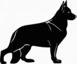 German Shepard Dog Decal - 15M