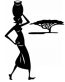2 African Faces Africa Decal 02
