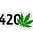 420 with leaf sticker