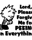 Calvin Forgive vinyl sticker