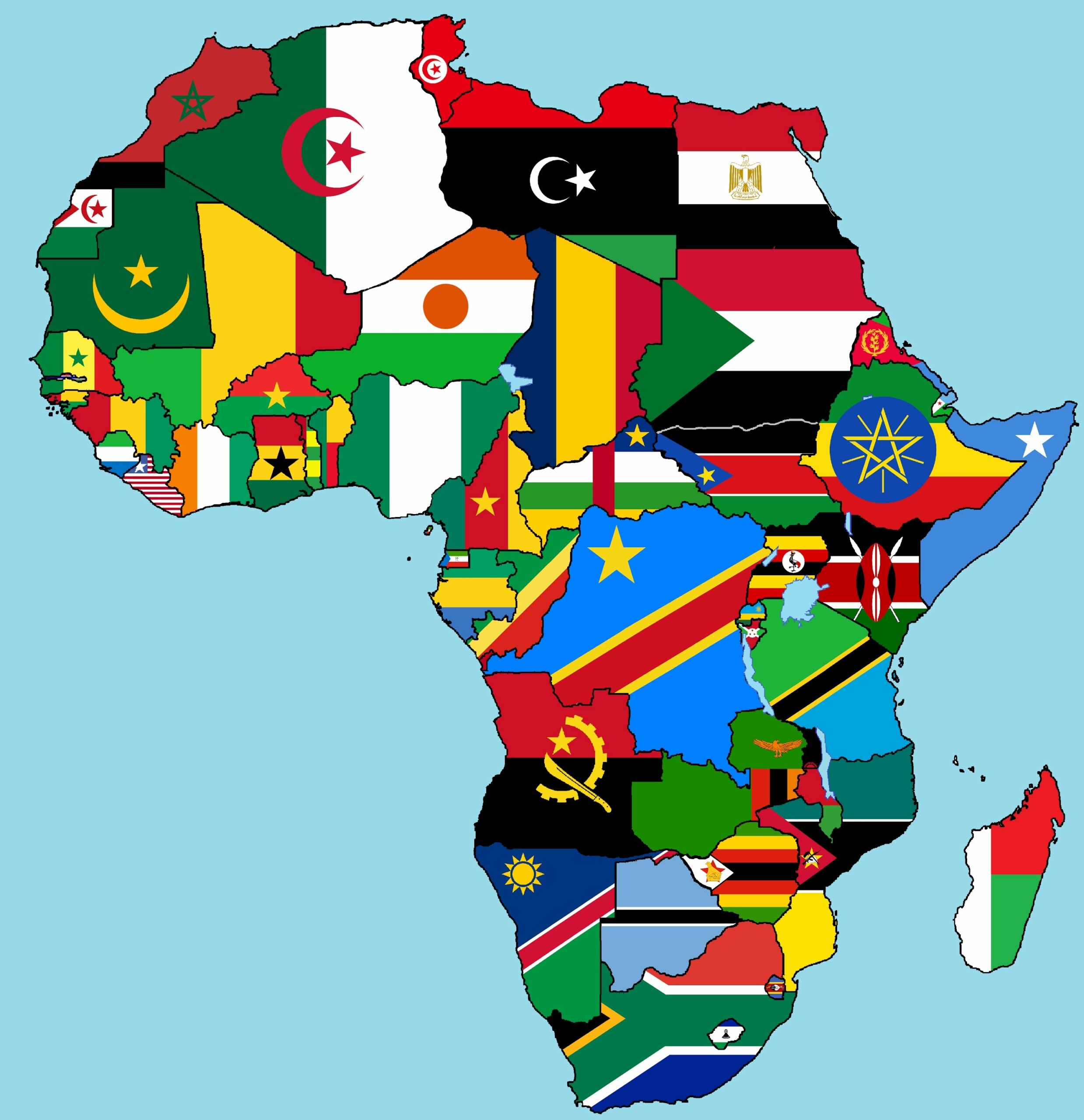 African-Map of flags sticker - Pro Sport Stickers