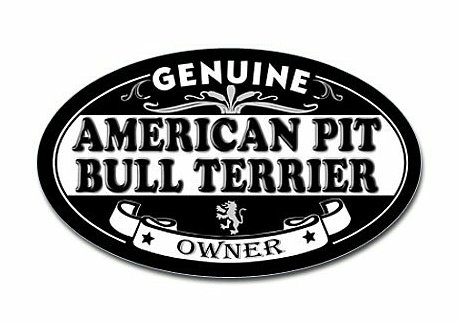 american pitbull terrier owner oval sticker