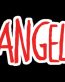 angel sticker red and white