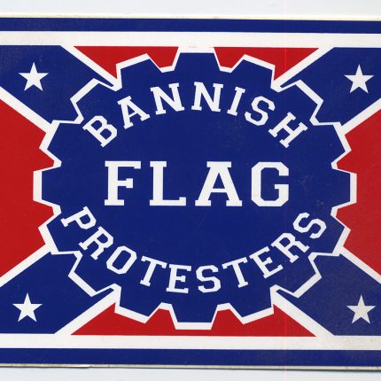 bannish rebel flag protestors sticker