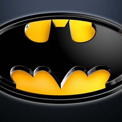 bat logo 3D looking oval sticker