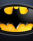 bat logo 3D looking oval sticker