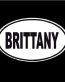 Brittany Oval Dog Decal