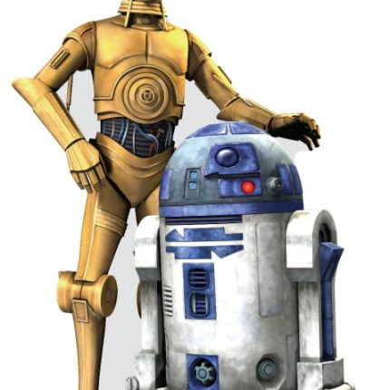 C3PO and R2D2 Decal