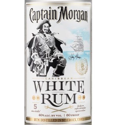 captian morgan white rum sticker