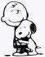 Charlie Brown and Snoopy Hug Diecut Decal