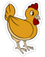 CHICKEN TOON STICKER 33