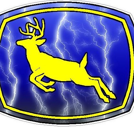 Deer Logo - BLUE Lightning