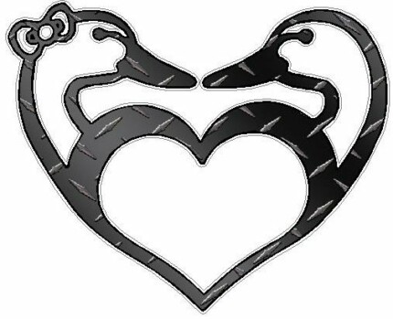 Duck Hunting LOVE Sticker 2 FILLS Diamondplate Black