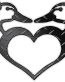 Duck Hunting LOVE Sticker 2 FILLS Diamondplate Black