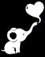 Dumbo Baby Elephant Heart Cute Window Decal Sticker