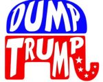 DUMP TRUMP ELEPHANT STICKER