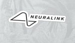 elon musk neuralink logo B&W sticker