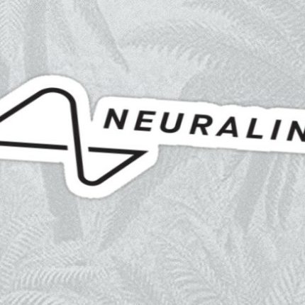 elon musk neuralink logo B&W sticker